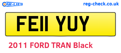FE11YUY are the vehicle registration plates.