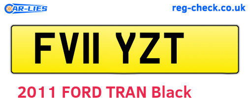 FV11YZT are the vehicle registration plates.