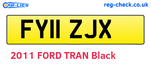 FY11ZJX are the vehicle registration plates.