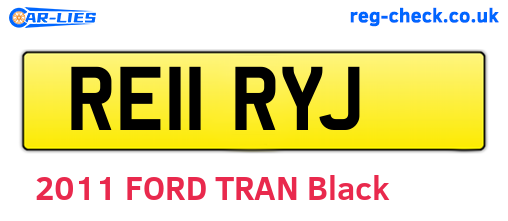 RE11RYJ are the vehicle registration plates.