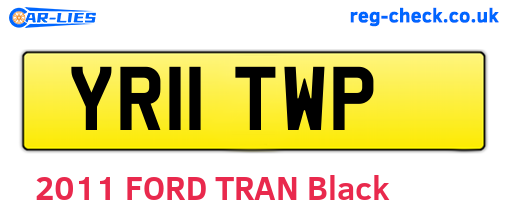YR11TWP are the vehicle registration plates.