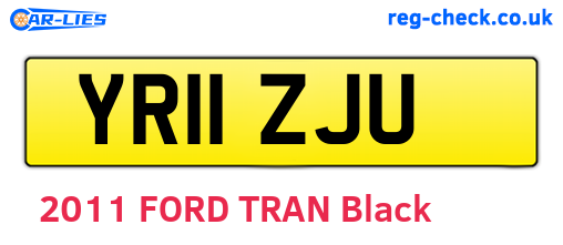 YR11ZJU are the vehicle registration plates.