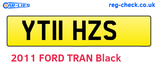 YT11HZS are the vehicle registration plates.