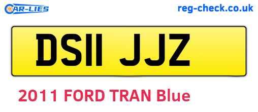 DS11JJZ are the vehicle registration plates.
