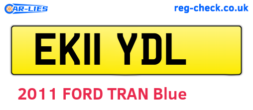 EK11YDL are the vehicle registration plates.