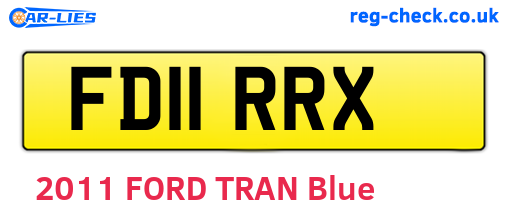FD11RRX are the vehicle registration plates.