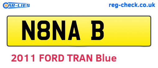 N8NAB are the vehicle registration plates.