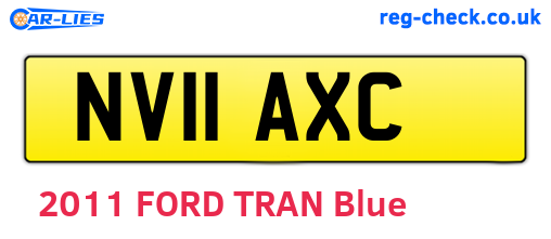 NV11AXC are the vehicle registration plates.