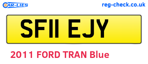 SF11EJY are the vehicle registration plates.