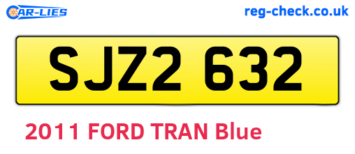 SJZ2632 are the vehicle registration plates.