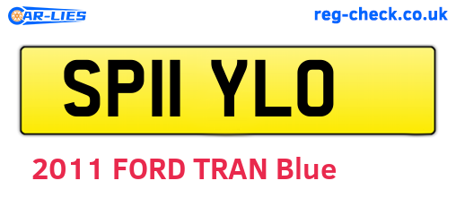 SP11YLO are the vehicle registration plates.