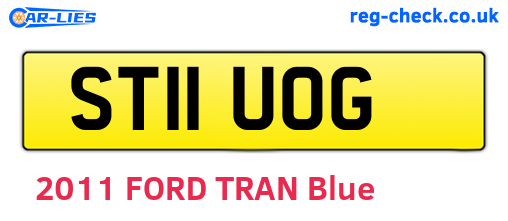ST11UOG are the vehicle registration plates.