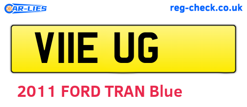 V11EUG are the vehicle registration plates.