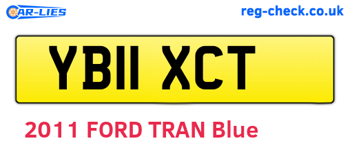 YB11XCT are the vehicle registration plates.