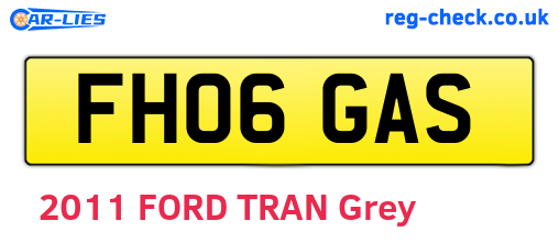 FH06GAS are the vehicle registration plates.