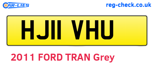 HJ11VHU are the vehicle registration plates.