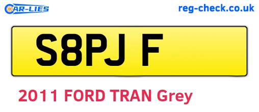 S8PJF are the vehicle registration plates.