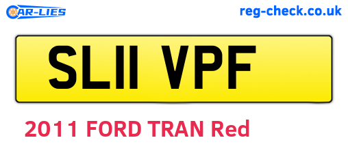 SL11VPF are the vehicle registration plates.