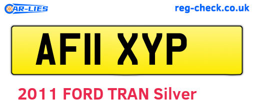 AF11XYP are the vehicle registration plates.