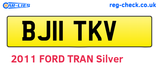 BJ11TKV are the vehicle registration plates.