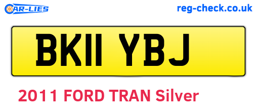 BK11YBJ are the vehicle registration plates.