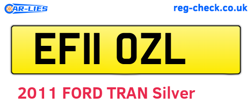 EF11OZL are the vehicle registration plates.