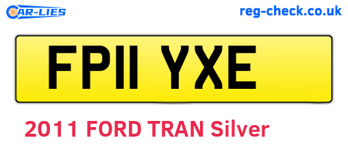 FP11YXE are the vehicle registration plates.