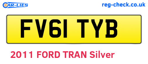 FV61TYB are the vehicle registration plates.