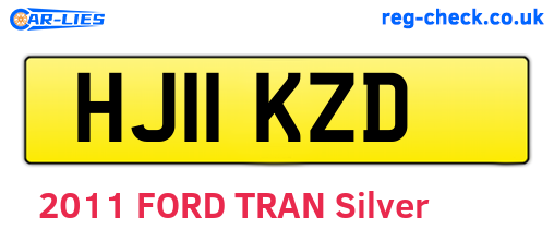 HJ11KZD are the vehicle registration plates.