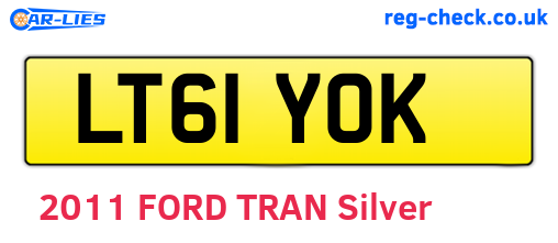 LT61YOK are the vehicle registration plates.