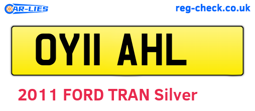 OY11AHL are the vehicle registration plates.