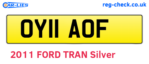 OY11AOF are the vehicle registration plates.