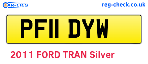 PF11DYW are the vehicle registration plates.