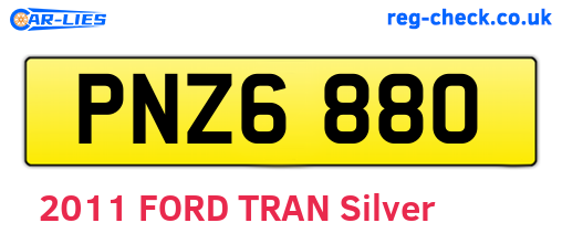 PNZ6880 are the vehicle registration plates.
