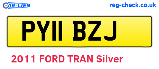 PY11BZJ are the vehicle registration plates.