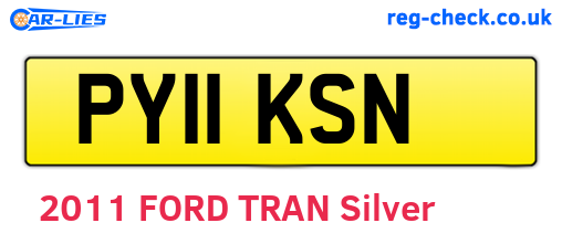 PY11KSN are the vehicle registration plates.