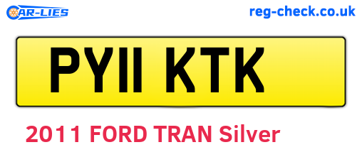 PY11KTK are the vehicle registration plates.