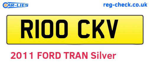 R100CKV are the vehicle registration plates.