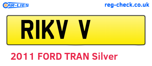 R1KVV are the vehicle registration plates.