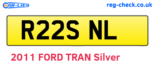 R22SNL are the vehicle registration plates.
