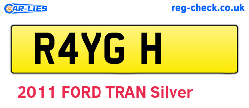 R4YGH are the vehicle registration plates.