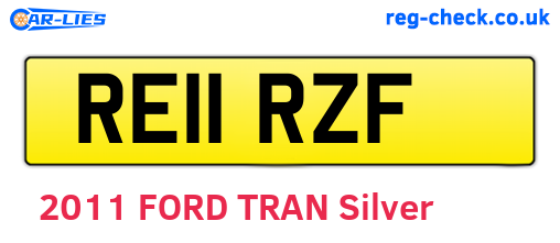 RE11RZF are the vehicle registration plates.