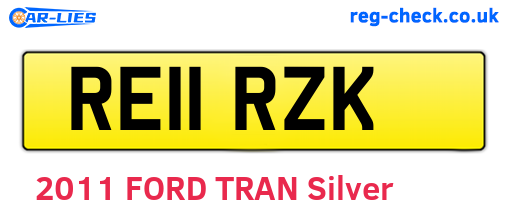 RE11RZK are the vehicle registration plates.