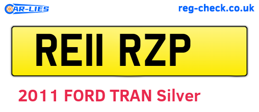 RE11RZP are the vehicle registration plates.