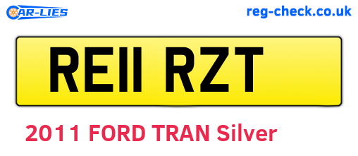 RE11RZT are the vehicle registration plates.