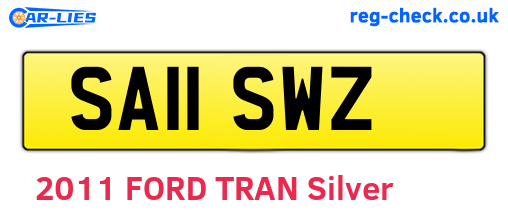 SA11SWZ are the vehicle registration plates.