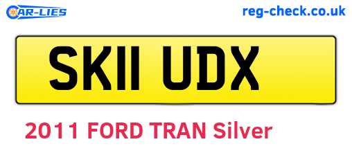 SK11UDX are the vehicle registration plates.