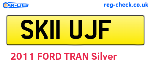 SK11UJF are the vehicle registration plates.