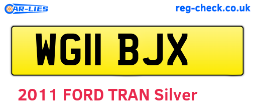 WG11BJX are the vehicle registration plates.
