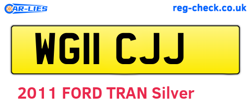 WG11CJJ are the vehicle registration plates.
